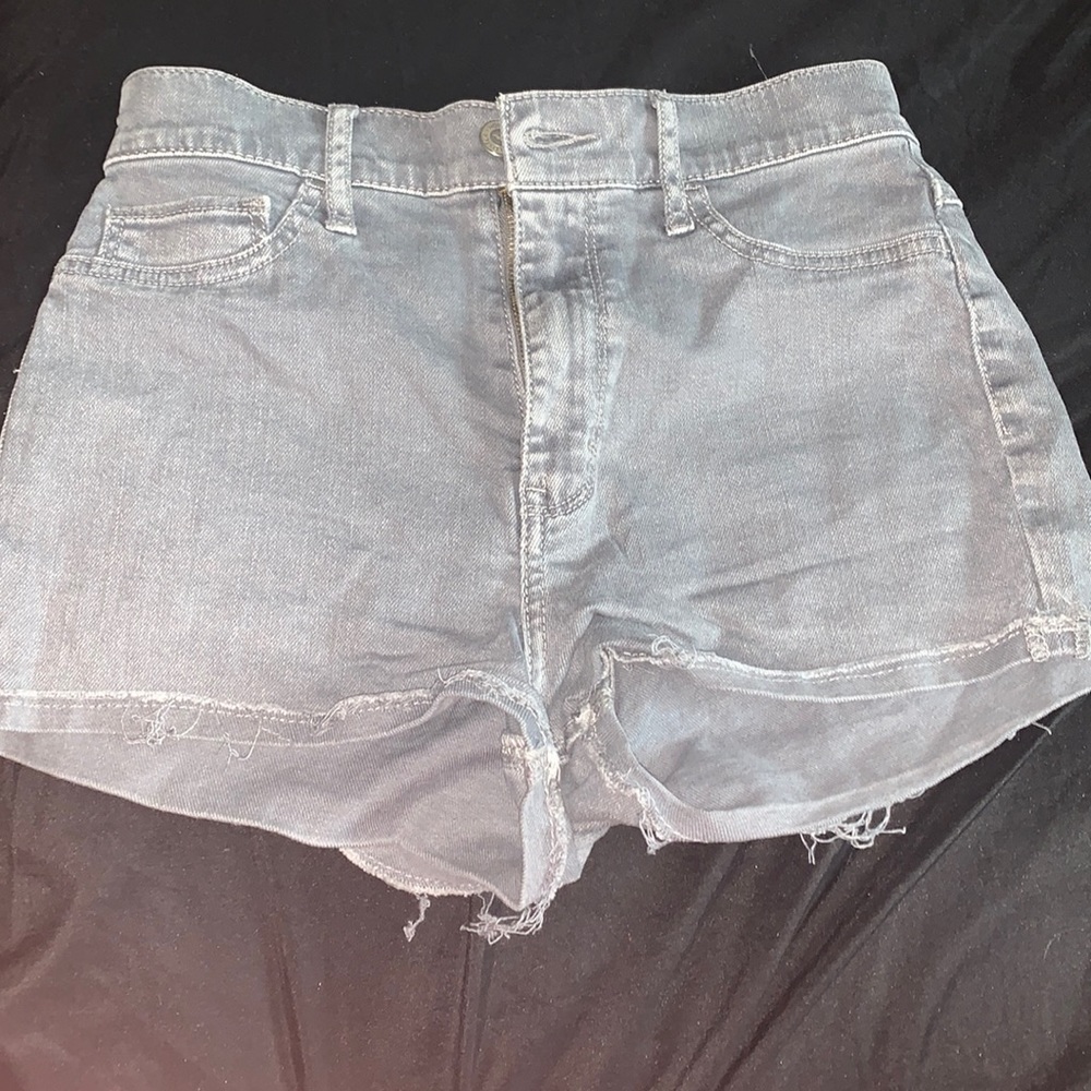 Hollister High Waisted Grey Jean shorts
